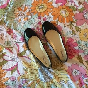 Xhileration black patent flats